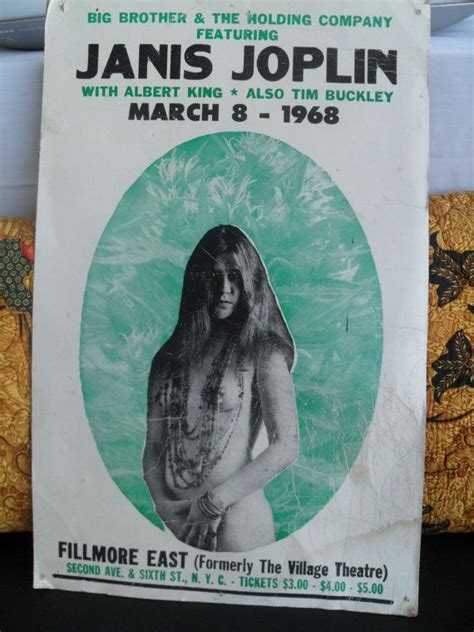 Vintage Janis Joplin Concert Poster 1968 Etsy Janis Joplin Concert