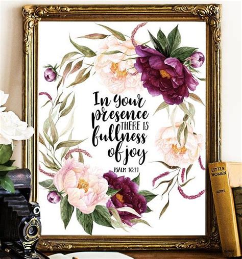 Psalm In Your Presence There Is Fullness Of Joy Etsy Psalm
