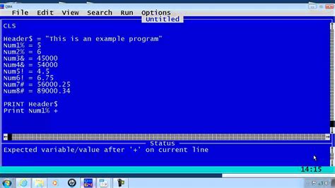 QBasic Tutorial Variables And Data Types QB YouTube