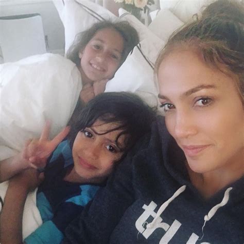 Jennifer Lopez Snuggles With Her Twins Picture Jennifer Lopez Through
