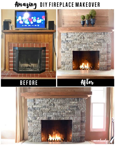 The style and shape of a fire pit can vary. AirStone Fireplace Makeover - Make Life Lovely