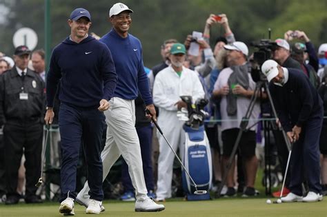 Tiger Woods Laughs It Up With Rory Mcilroy At 2023 Masters After Erica