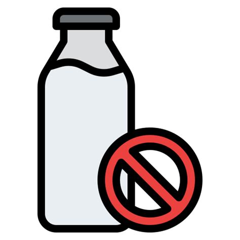 No Milk Free Food Icons