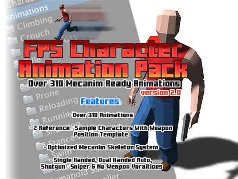 Fps Character Animation Pack 3d Animations Unity Asset Store