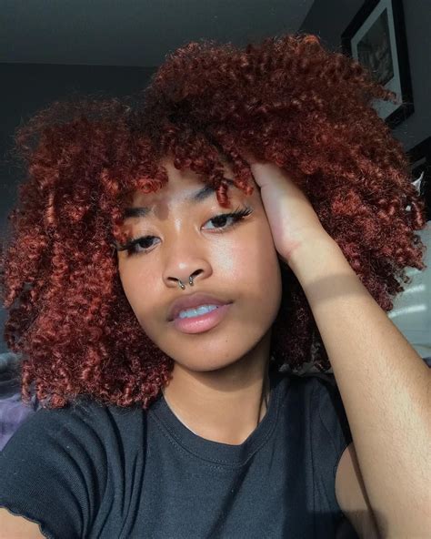 Brown Skin Girl Curly Red Hair Brownskingirl