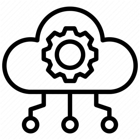 Saas Cloud Service Settings Networking Development Icon Download