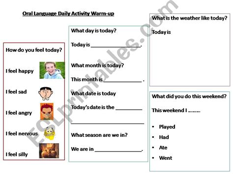 Esl English Powerpoints Daily Oral Language Activity