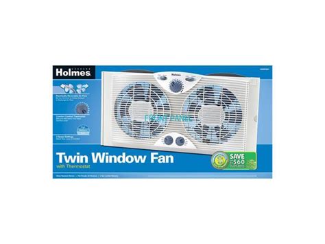 Holmes Hawf2041 Dual Blade Window Fan With Comfort Control Thermostat