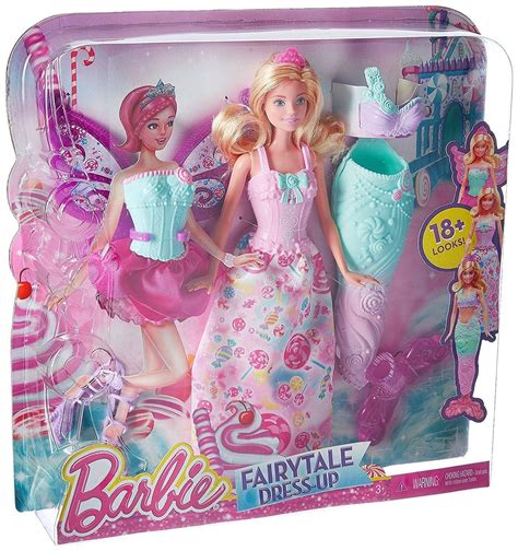 Barbie Fairytale Dress Up T Set Girs Toy Fashion Princess Mermaid
