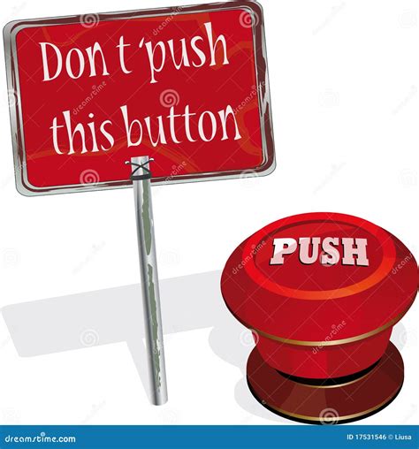 Para No Presionar Este Botón Ilustración Del Vector Ilustración De