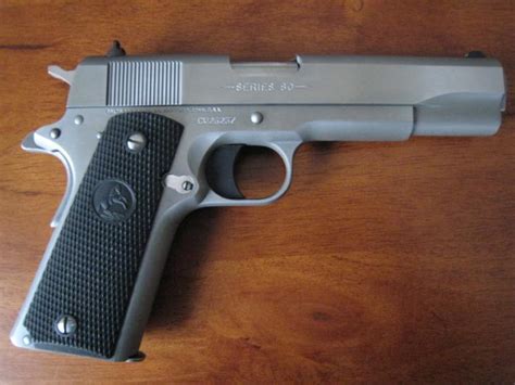 Colt Series 80 Government Model 1911 45 Acp Stainless For Sale At