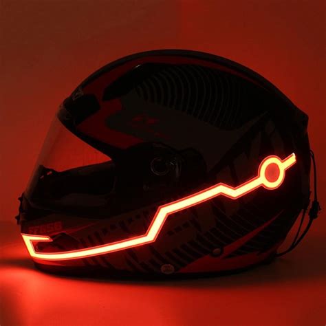 Motorcycle Helmet Light Strip Led Night Signal Light Luminous Stripe F