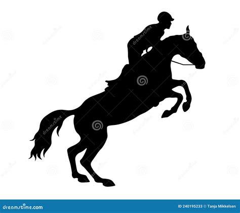 Jumping Horse Silhouette Stock Vector Illustration Of Active 240195233
