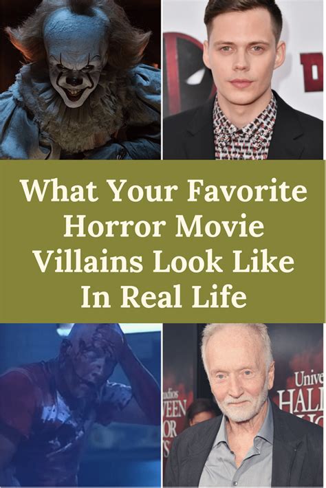 What Your Favorite Horror Movie Villains Look Like In Real Life Some