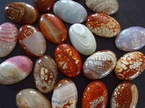 30x20mm Natural Fire Agate Cabochon Dyed Oval Cabochon Polished