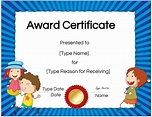 Free Custom Certificates for Kids | Customize Online & Print at Home