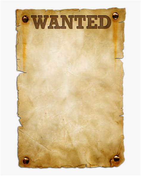 Wanted Poster Free Transparent Clipart Clipartkey