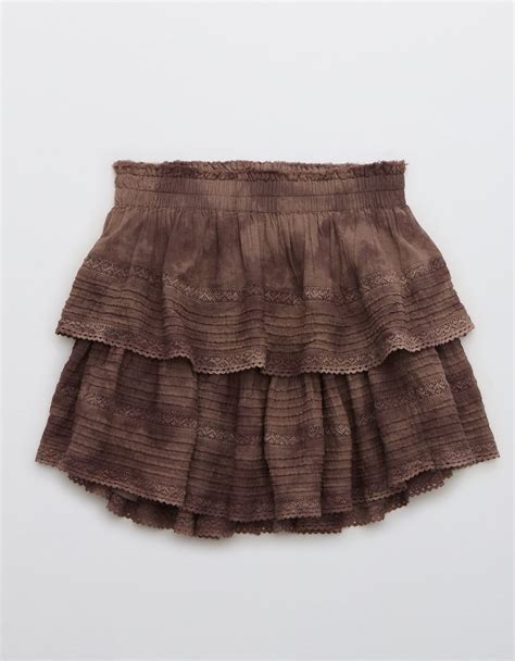 Aerie Rock N Ruffle Tie Dye Mini Skirt
