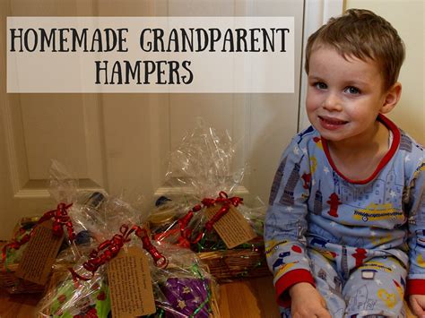 Display these cherished moments in the beautiful we love grandma frame or creative gift blocks for grandma. Homemade Grandparents Hampers - mudpiefridays.com