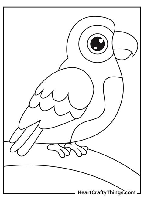 Printable Parrots Coloring Pages Updated 2021