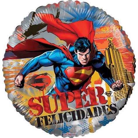 Superman Súper Felicidades Holográfico 9 Pulgadas Mayoreo Y