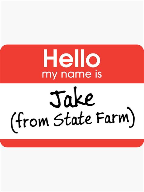 Jake From State Farm Sticker For Sale By Mbublitz Redbubble