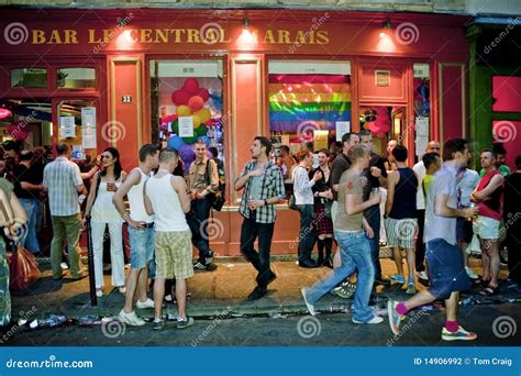 People Celebrating In Gay Bars Paris Editorial Photography Image 14906992