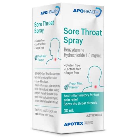 Apohealth Sore Throat Spray 30ml Discount Chemist