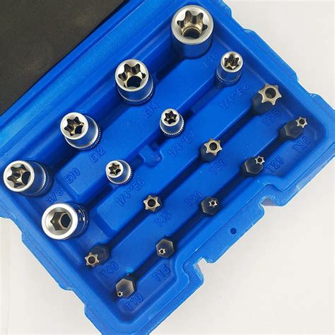 Security Star Torx Socket Bit Set E Torx Star Female Bit Socket Safety