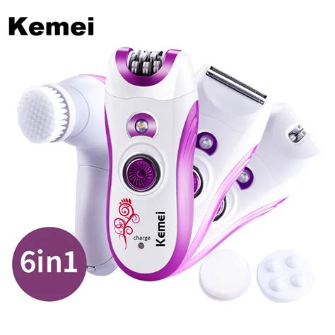 Emei 6 In1 Electric Epilator For Women Hair Removal Machine Multifunctional Lady Shaving Tools