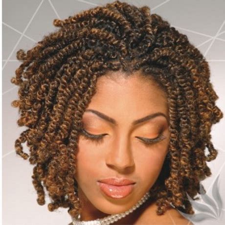 You can use extensions or your natural hair if it has a kinky texture. Natural twist hairstyles for black women