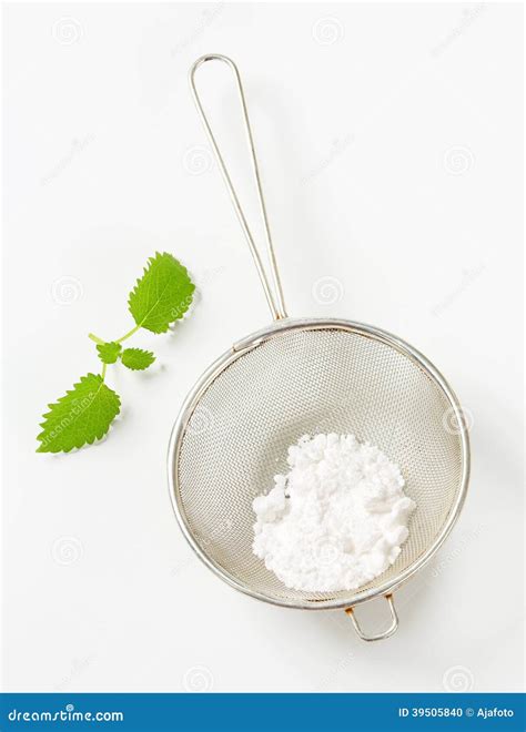 Powdered Sugar In A Sieve Stock Photo Image Of Utensil 39505840