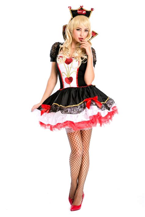 halloween naughty queen of hearts costume alice in wonderland role cosplay fancy dress in sexy