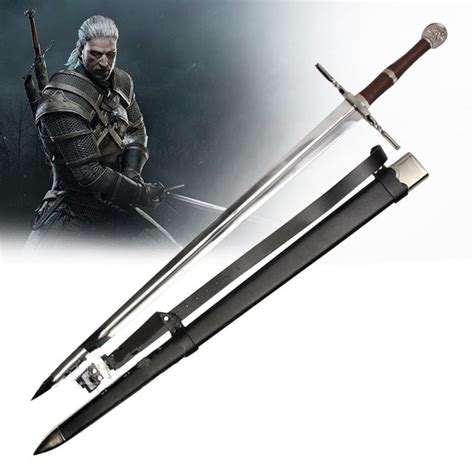 The Witcher Iii Geralts Steel Sword Wolfhead Pommel Fabion