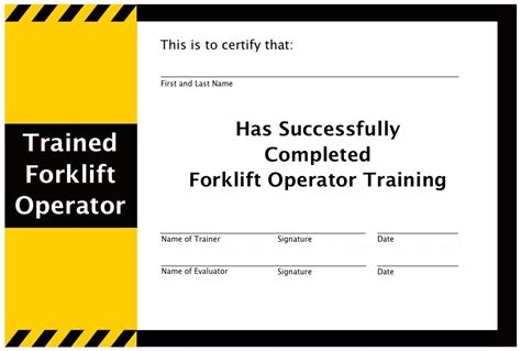 A guide to forklift operator training forklift amputation incident review forklift powerpoint forklift program. Forklift Certification Wallet Card Template Free ...
