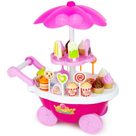 Buy Boley Mini Ice Cream Cart 31 Piece Light Up Musical Toy Ice Cream