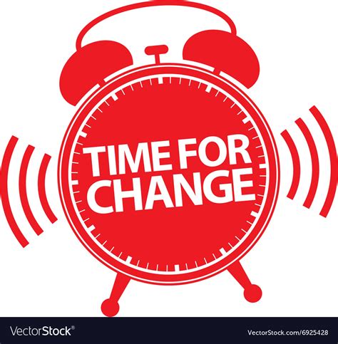 Time For Change Alarm Clock Icon Royalty Free Vector Image