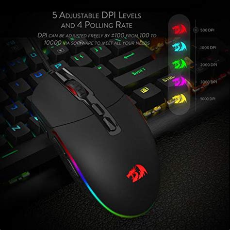 Redragon M719 Invader Wired Optical Gaming Mouse 7 Programmable