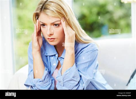 Concerned Looking Woman Stock Photo Alamy