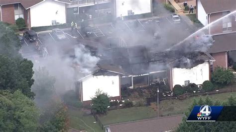 Firefighters Battle Fire At Apartment Complex In Greenville