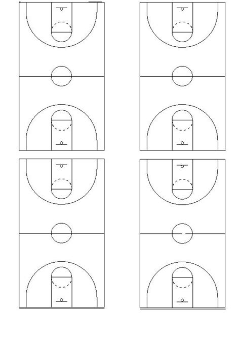 Blank Basketball Court Template Collections