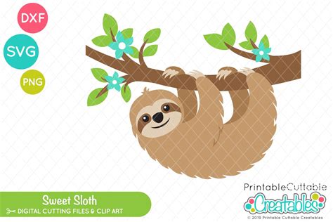 Sweet Sloth SVG (287473) | SVGs | Design Bundles