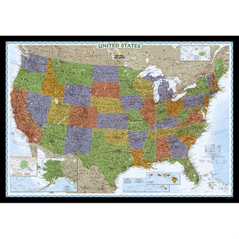 National Geographic 59x310 Decorator United States Map 109798