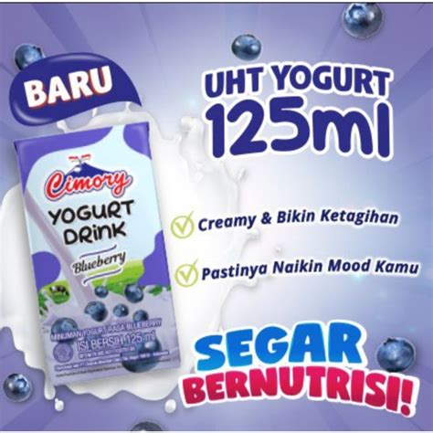 Jual Cimory Uht Yogurt Drink Ml Blueberry Karton Isi Pcs