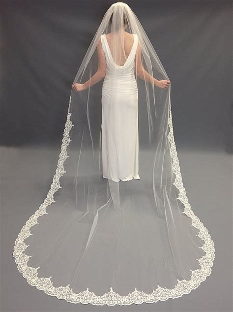 Pearl Lace Wedding Veil Rhinestone Bridal Veil Lace Etsy Beaded