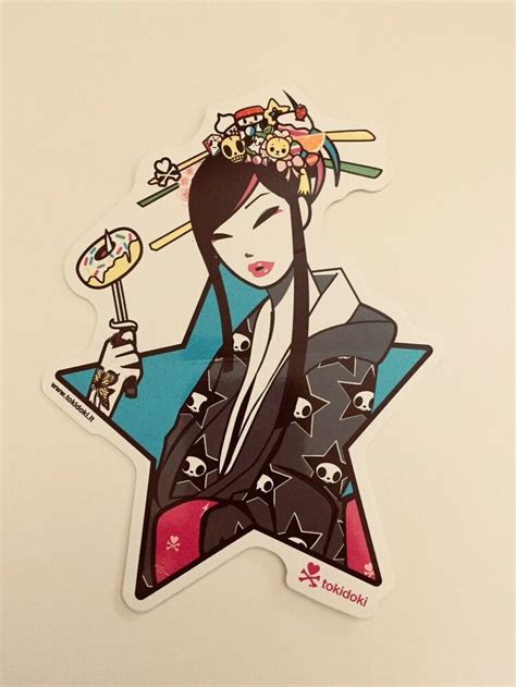 Tokidoki Sticker Geisha Girl Geisha Girl Tokidoki Geisha Art