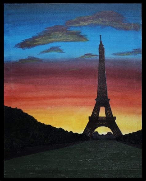 Ah Paris Beginner Painting Eiffel Tower Art