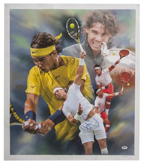 Lot Detail Rafael Nadal Signed 28x24 Inch Canvas