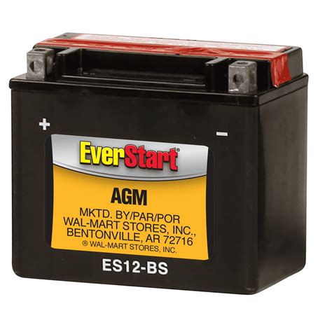 Everstart Agm Powersport Battery Group Size Es 12bs 12 Volt180 Cca