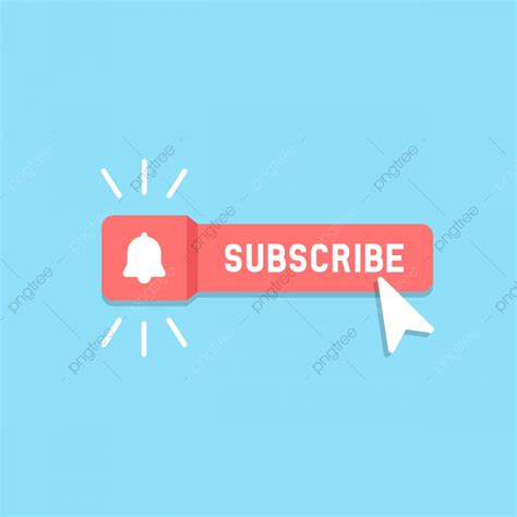 Cool Vector Subscribe Button With Cursor And Notification